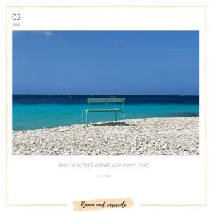 Bank am Meer in Curacao