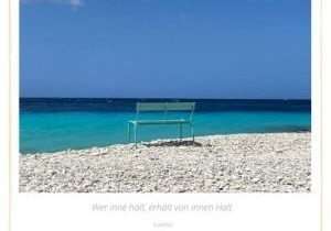 Bank am Meer in Curacao